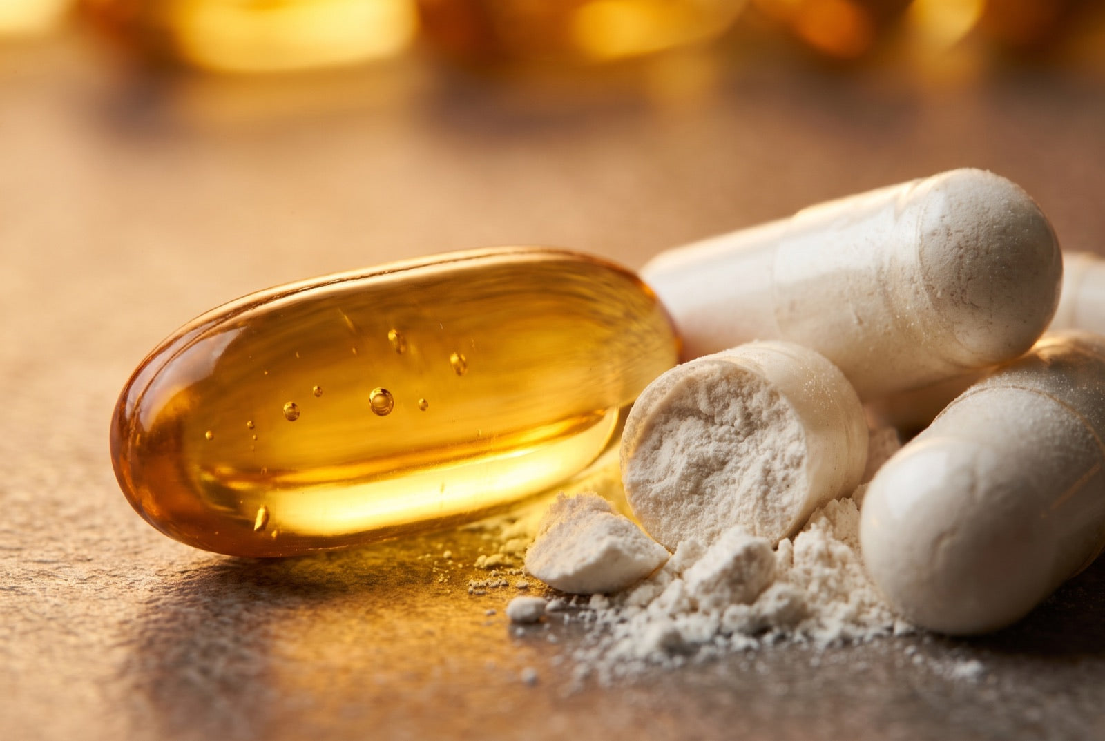 Softgel capsule macro