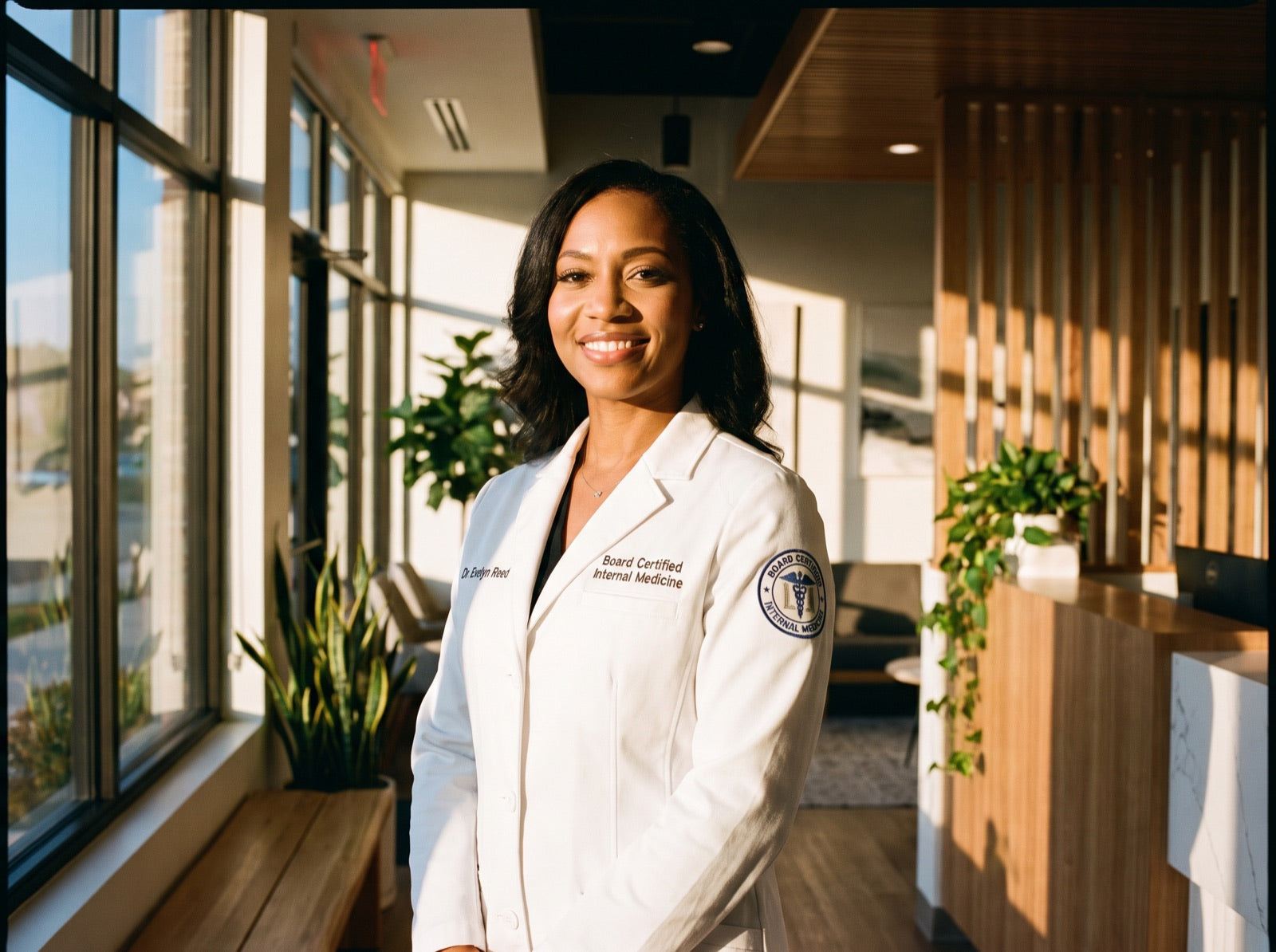 Physician in clinic